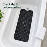 ShowerSafe mat placed in a bathtub